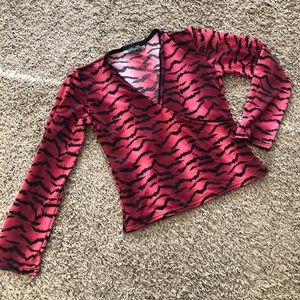 Free generation animal print blouse, XS